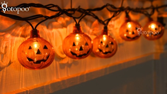 ハロウィン Halloween Pumpkin with LED Lights 69cm Halloween Pumpkin Ornament with Warm White LED Lights